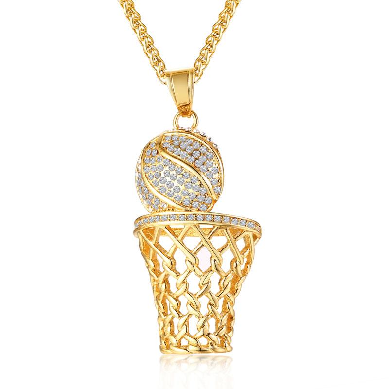 

Pendant Necklaces Sport Wind Basketball Stainless Steel Shooting At The Basket Necklace Jewelry Great For Tidal Men Enthusiasts