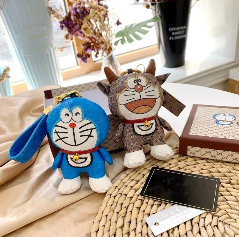 

Brand design cartoon key pendant wallets Italian designer male and female keys chain wallet famous women clutch bag Purse, Blue