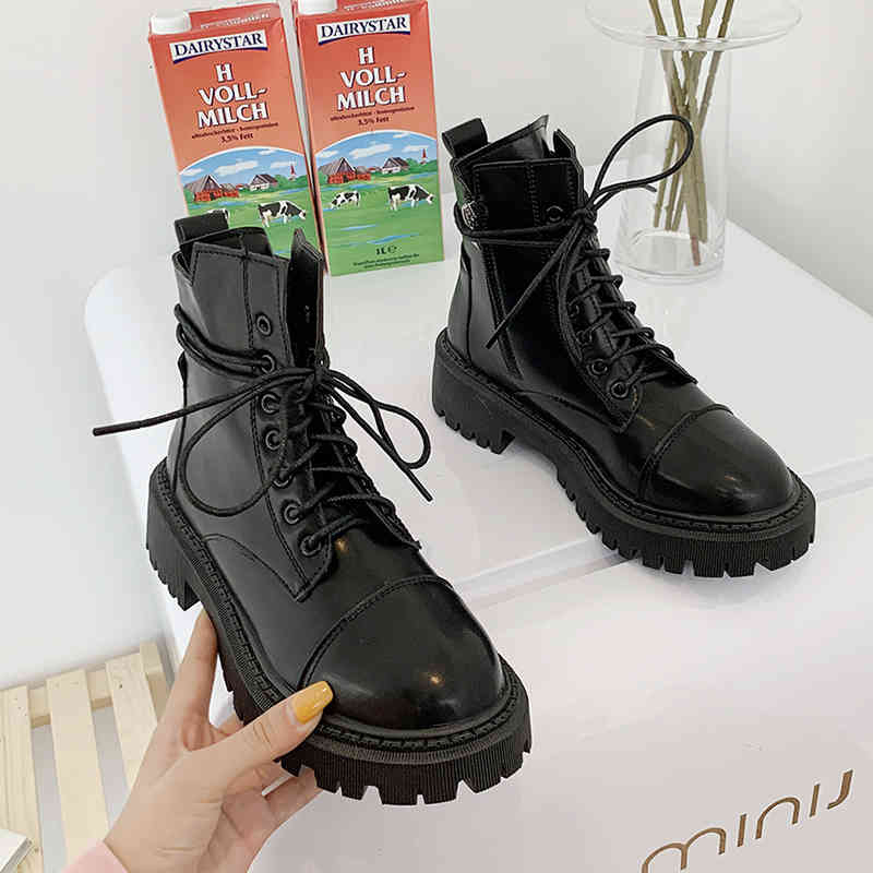 

boots martin women heels black shoes woman booties lace up heel ankle boot female platform designer tgro