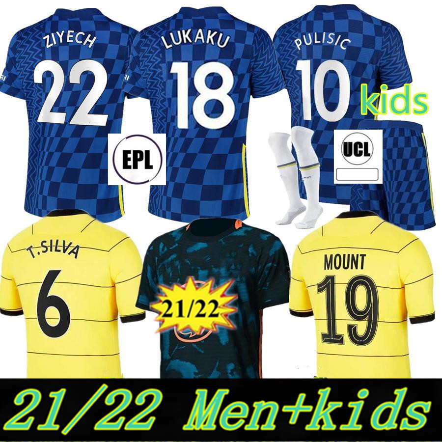 

finals CFC soccer jersey PULISIC ZIYECH HAVERTZ KANTE WERNER LUKAKU MOUNT JORGINHO 2021 2022 Mendy football shirt 20 21  home men + kids socks AWAY AZPILICUETA SILVA
