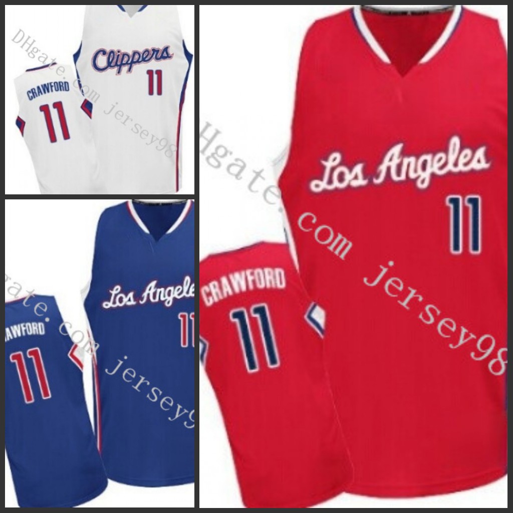 

LosAngelesClippersMen #11Jamal Crawford men retro Jersey, Black