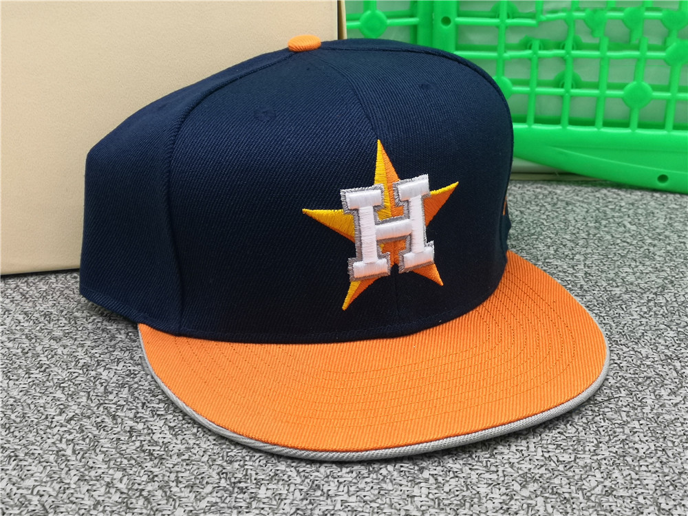 

Top sale nuevo Houston sombreros hombre bonita letra H caps béisbol adulto pico plana Cap ajustada Hip Hop hombres mujeres completa cerrado Gorra, Blue;gray