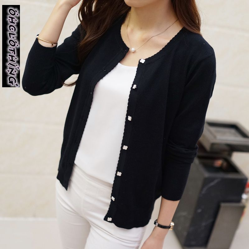 

OHCLOTHING 2021 Short design thin cardigan womens cutout sunscreen air conditioning shirt sweater knitted outerwear small cape, W3