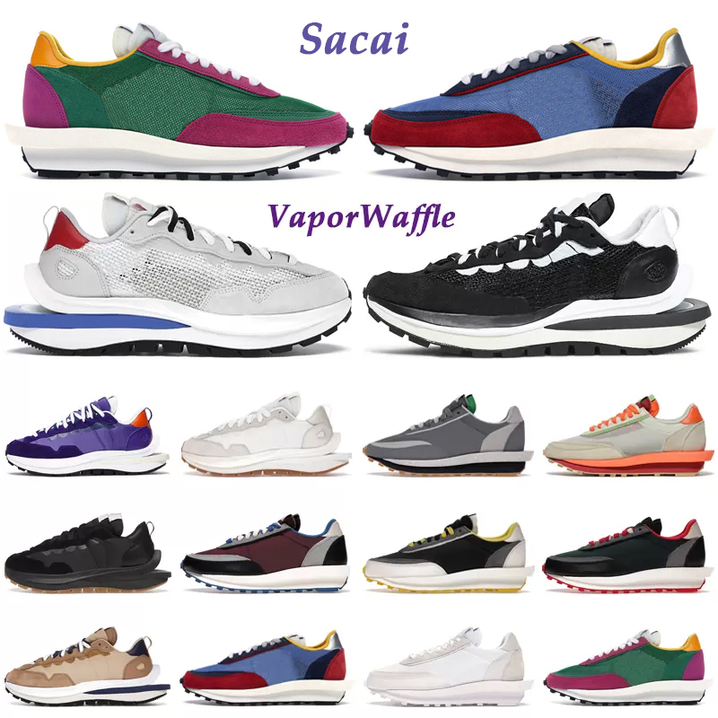 

LD Waffle SacaisX Running Shoes Men Women Sneakers LDV Vaporwaffle Summit White Black Nylon Wolf Grey platform Mens Womens Sneakers Bordeaux 2.0 Daybreak Trainers, Color 22