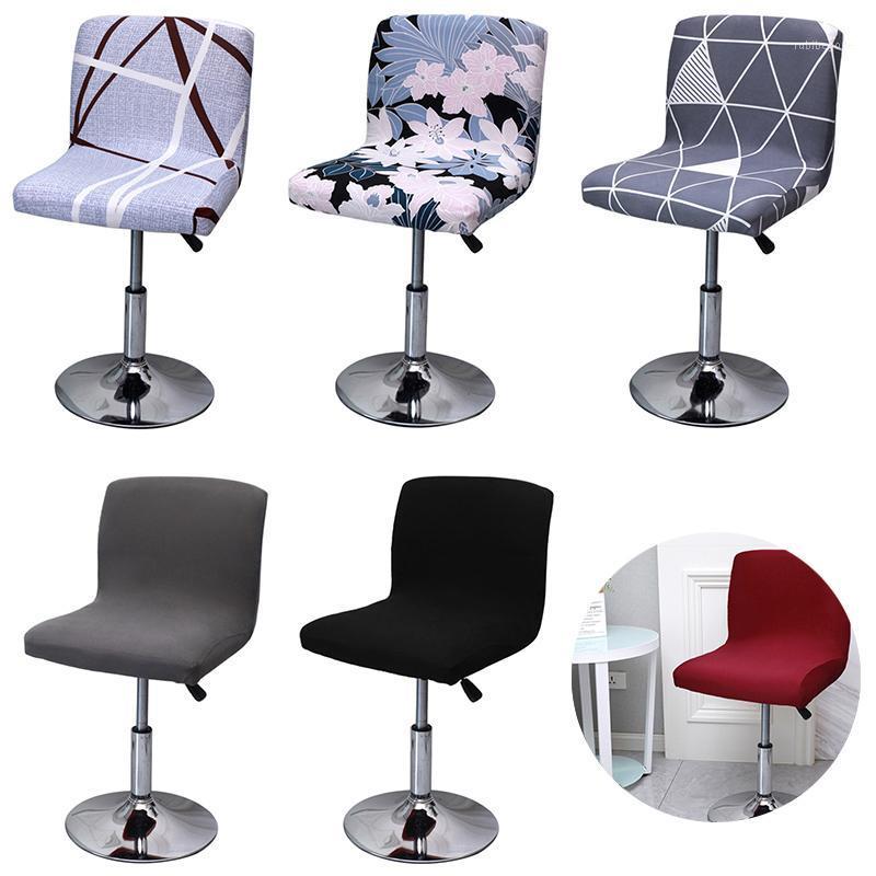 

Chair Covers Bar Stool Cover Elastic Dining Seat Case Printed Low Back Protector Removable Offcie Slipcover Housse De Chaise