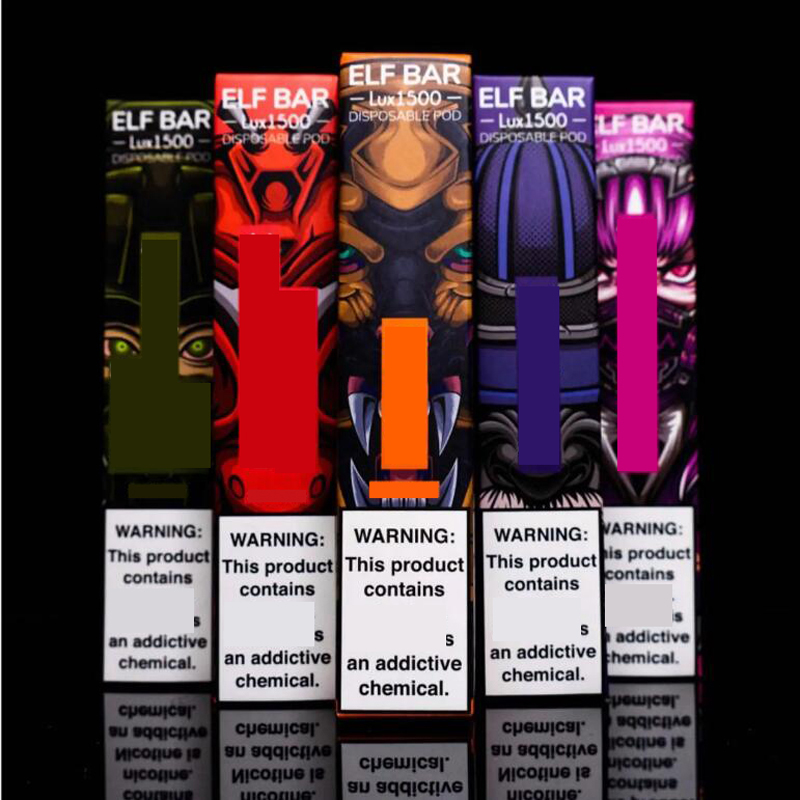

Elf Bar lux 1500 Disposable Cigarette Device Kit Vape Pod 850 mAh Battey 4.8ml Pods Strength 16 Colors bars Vs flum air bang xxl gunnpod