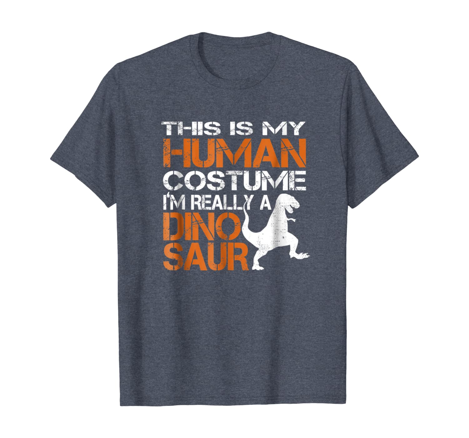 

this is my human costume im really a dinosaur funny shirt, White;black