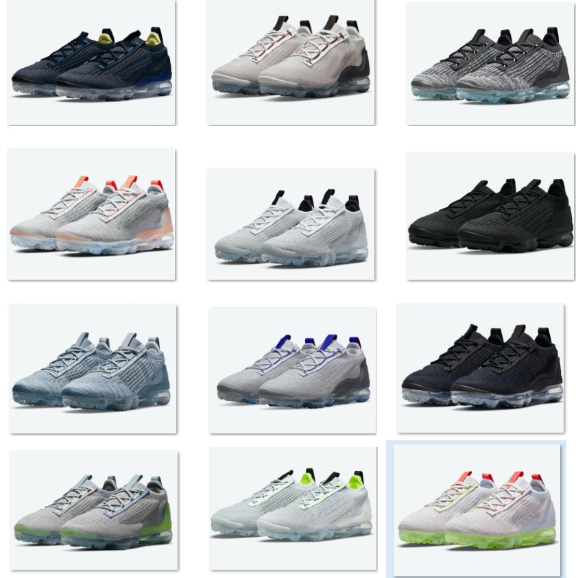 

2021 airvapormaxs summer fk men's flyknits sneaker running shoe grey neon move to zero local online store aqua mango vapor blue men wom