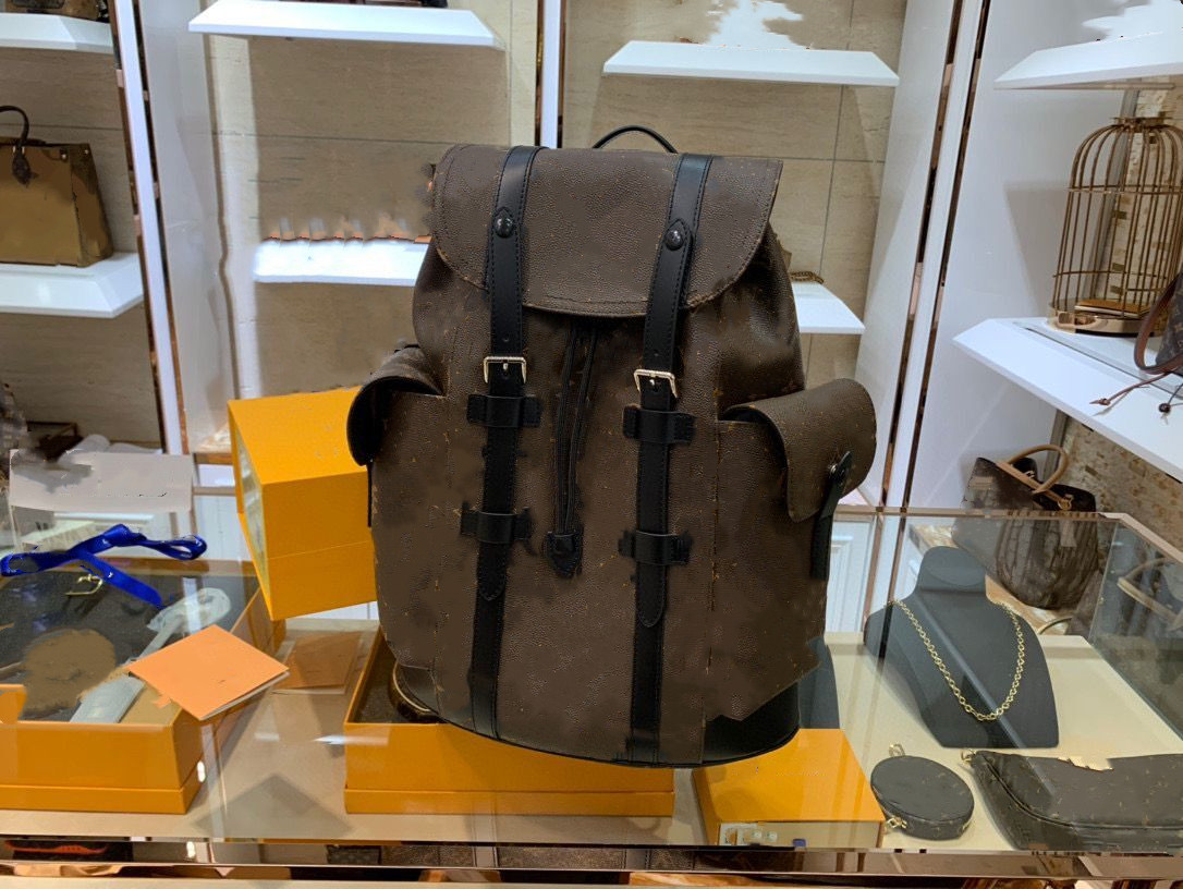

7A Leather Christopher Backpacks Luxurys Designer School Bags High Quality knapsack Men Women Classic Flowers Plaid Schoolbag Satchel Backpack Bag