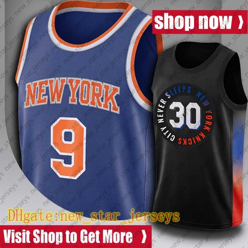 

Julius Derrick Randle 4 Rose Jersey RJ 9 Barrett Throwback Patrick 33 Ewing Jerseys York Knicks New City Edition Jersey, Black;red