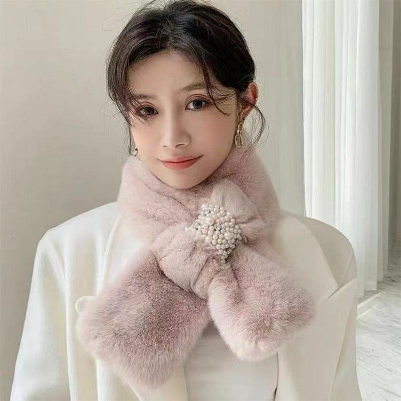 

Scarves Women's Scarf Imitation Cashmere Autumn And Winter Versatile Thickened Neck Protection Fur Collar