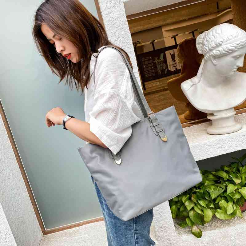 

New women's large capacity Canvas Tote Bag Fashion Women's one shoulder handbag simple, Black