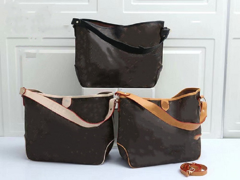 

Classic Tote Bag Fashion old flower Leather Handbags Women High Capacity Composite Shopping Shoulder Bags Brown Beige Wallets CrossbodyBag, Box
