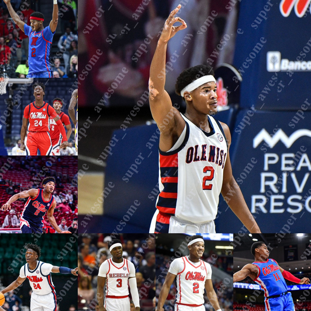 

Ole Miss Rebels Basketball Jersey Devontae Shuler Jarkel Joiner Romello White KJ Buffen Luis Rodriguez Matthew Murrell Robert Allen Khadim Sy Austin Crowley Hunter, White red