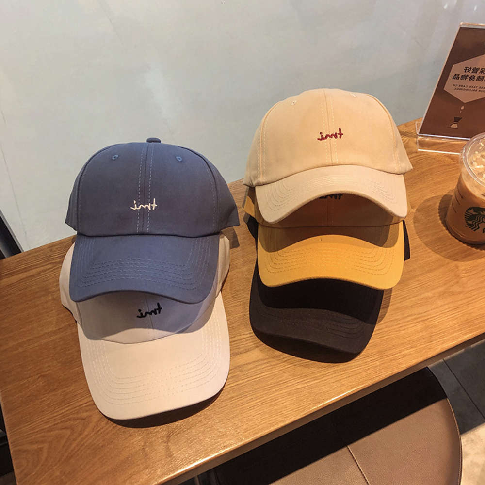 

the ball cap ball caps women's spring, summer and autumn fashion small letter embroidered baseball cap with eyes closed, Blue;gray