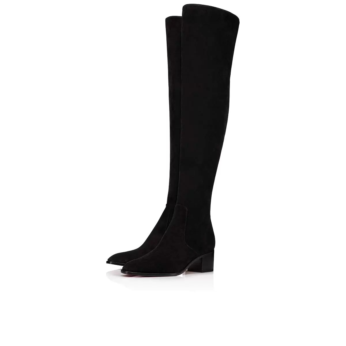 

With Box Women Shoes Luxury Designer Brand Boots Over-the-knee Boot Sophisticated RedBotto Gazellou Chunky Heel Almond Shape Toes Suede EU35-43
