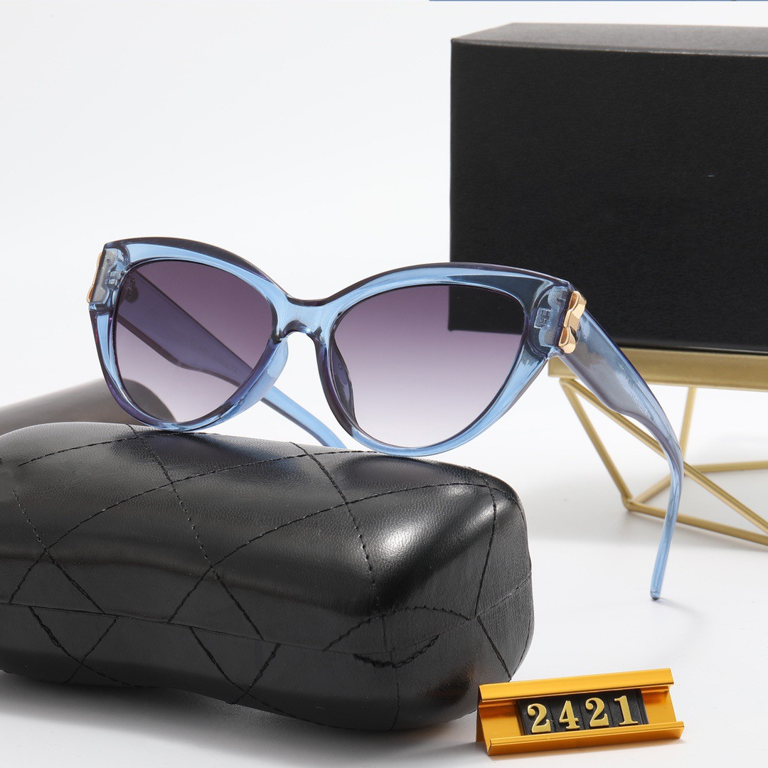 

2021 fashion accessories latest Sunglasses UV400 full frame round glasses cat's eye luxury designer men's and women's Valentine's Day gift box