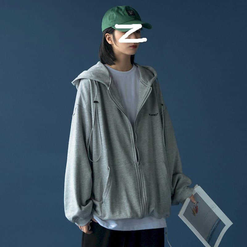 

Cotton spring autumn hooded sweatshirt student Korean loose sports all-match shirt BF baseball uniform preppy style top 210526, Blue