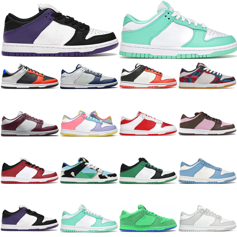 

2021 hotting men women shoes low sneakers White Black Grey Fog UNC Coast Green Glow Syracuse Chunky Duny Michigan State mens casual Jogging Walking