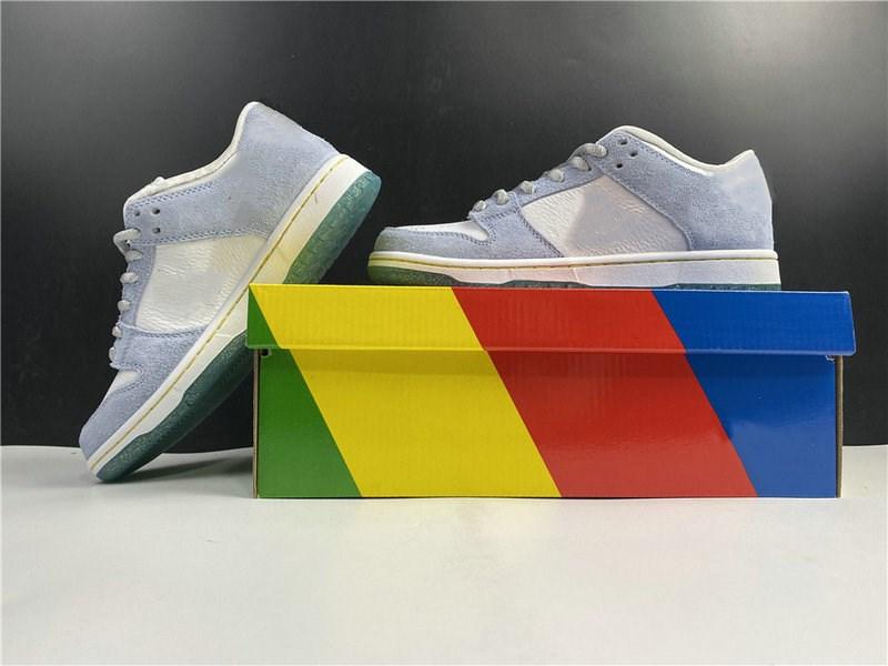 Special Edition SB DK Low Sean Cliver's Skateboard Shoes White Lagoon Pulse University Gold Outdoor Sports Sneakers With Original Box Fast D
