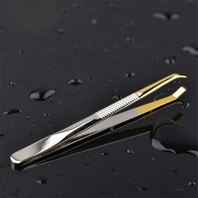 

Eyebrow Tools & Stencils 1PC Tweezer Stainless Steel Slant Tip Eyes Clip For Face Hair Removal Make Up Pince A Epiler