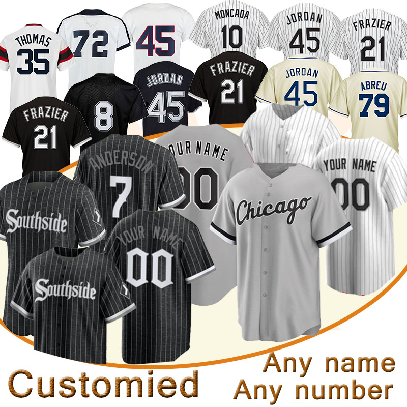 

7 Tim Anderson Bo Jackson 45 Michael Baseball Jersey Chicago Codi Heuer Lucas Giolito Luis Robert White Yoan Sox Moncada Frank Thomas, Blue;black