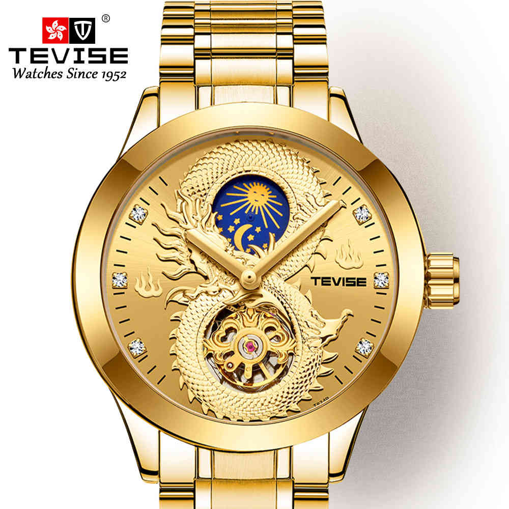 Watch Swiss Tevise Tourney Men's Mechanical Fully Automatic Fashion Star-image-714521025