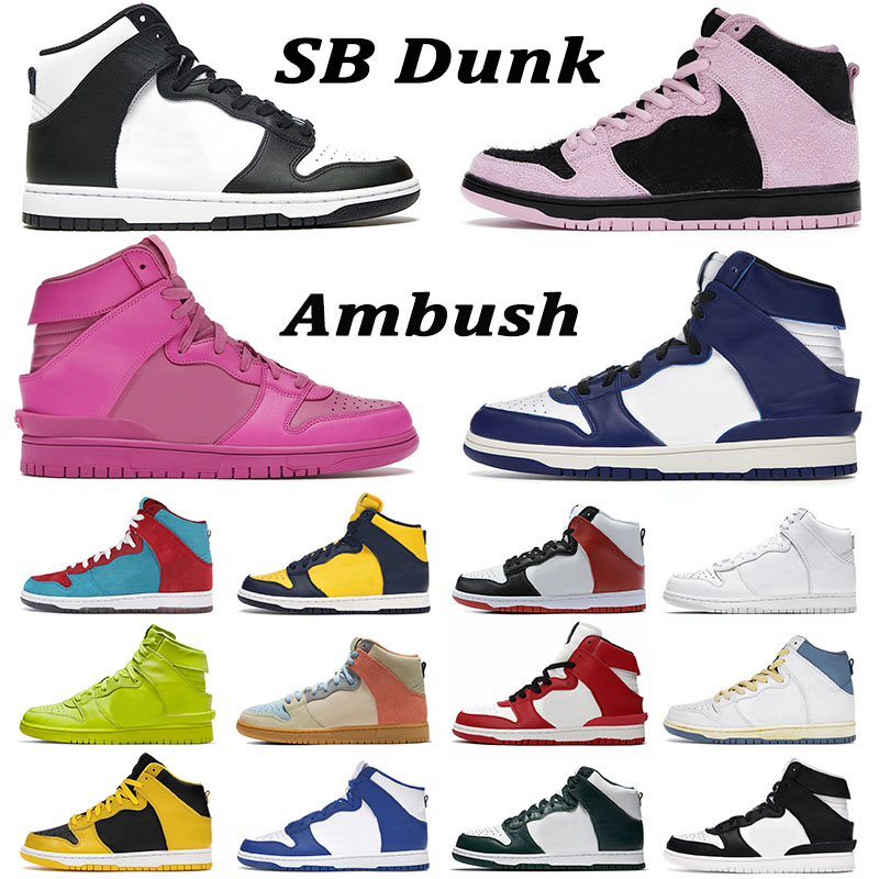

Ambush x Dunk Sb High Running Shoes Dunnks 1 One Men Women Active Fuchsia Flash Lime Black White Game Royal Blue Invert Celtics Sports Sneakers Trainers Outdoor, Chicago 36-45