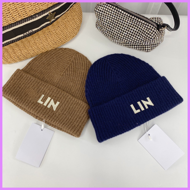 

2021 Winter Wool Cap Women Caps Hats Mens Street Fashion Casquette Designer Baseball Cap Knitted Bucket Hat Letters Soild Color D2110285F, Only box