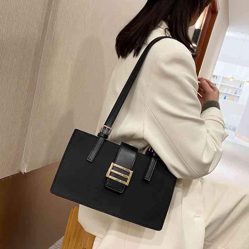 

Exclusive bag women's autumn and winter new one shoulder armpit advanced sense portable small Handbags, Black