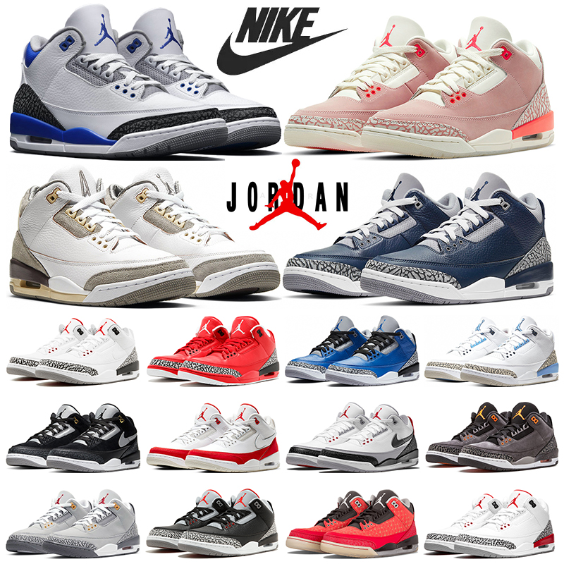 

nike air jordan 3 men trainers shoes 3s A Ma Maniere Racer Blue Midnight Navy Rust Pink Black Cement Laser Orange Varsity Royal Fire Red sports sneakers, #11 court purple