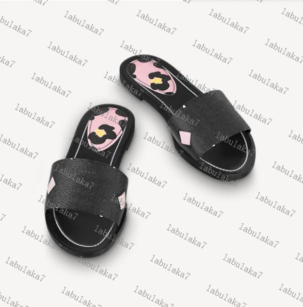 

1A9439 Designer slipper brand Sandals Fashion Women's sandals women WITH BOX Luxury flower printed Tie-dye unisex beach flip flops, No pay