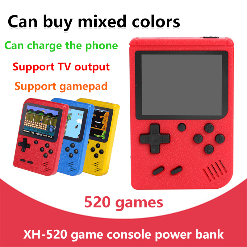 Portable Poignée de poche Nostalgique Mini vidéo Jeux de console de jeux vidéo rétro 8 bits 400 en 1 plus câble AV Out de 3,0 pouces Couleur LCD