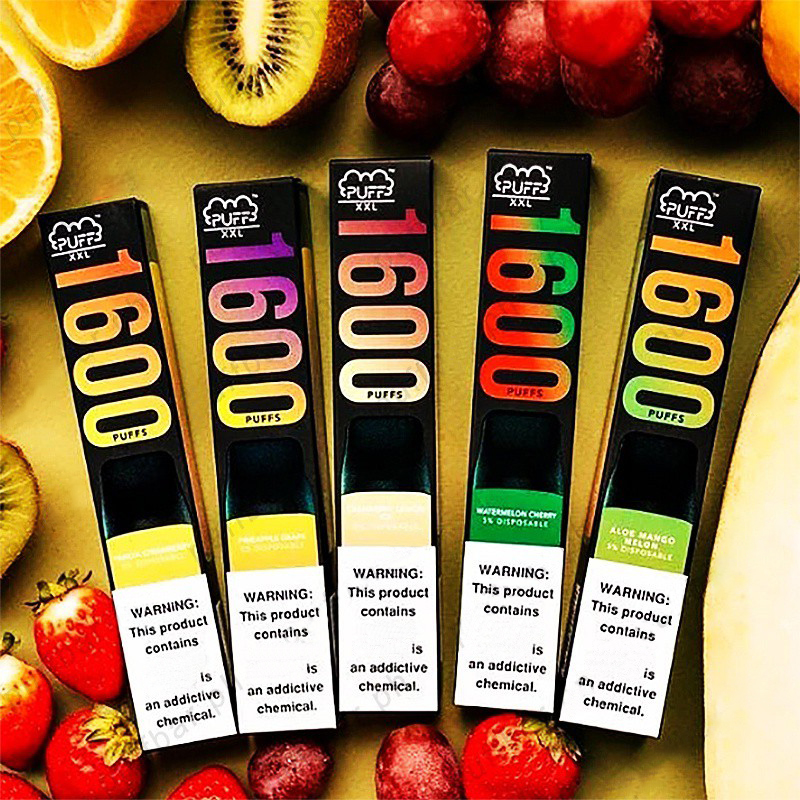 

Puff XXL 1600 Puffs Disposable Vape Pen 6.5ml Prefilled Pod Device E Cigarettes 50mg 40 Flavors Optional IN STOCK PUFF BARS