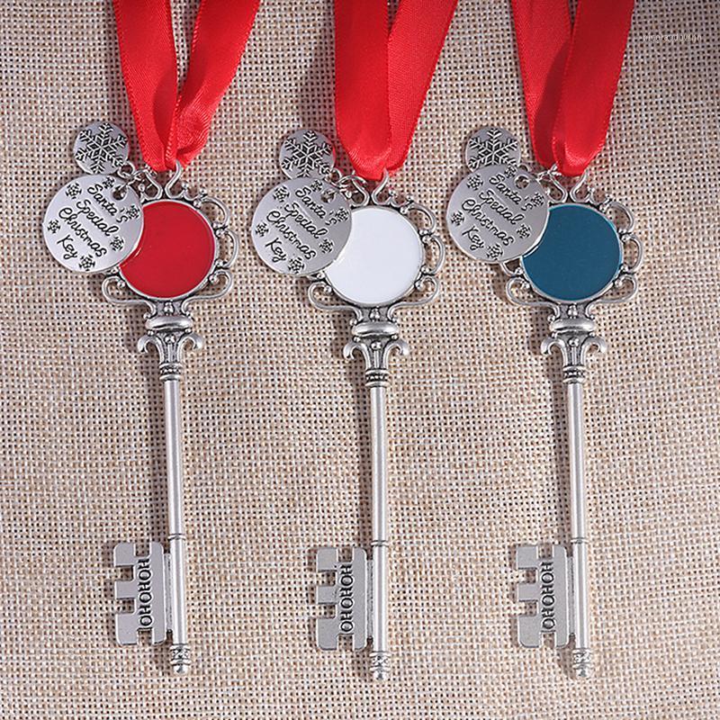 

Christmas Decorations Decoration Door Key Tree Ornament Gift Santa Claus Snowflake Ribbon Keychain Magic Ornaments