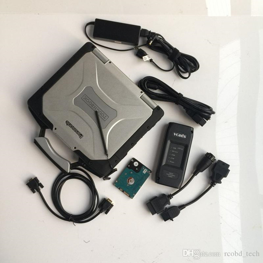 

for volvo truck interface diagnostic tool pro scanner with laptop cf-19 touch screen toughbook pc ready to work