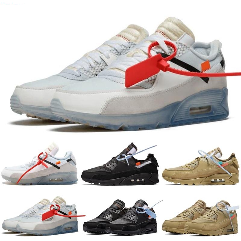 

2021 Top Quality 90 Cushion Mens women Running Shoes Outdoor Off Road Trainers lady Walking Desert Ore Triple Black White Racer Designer Sne