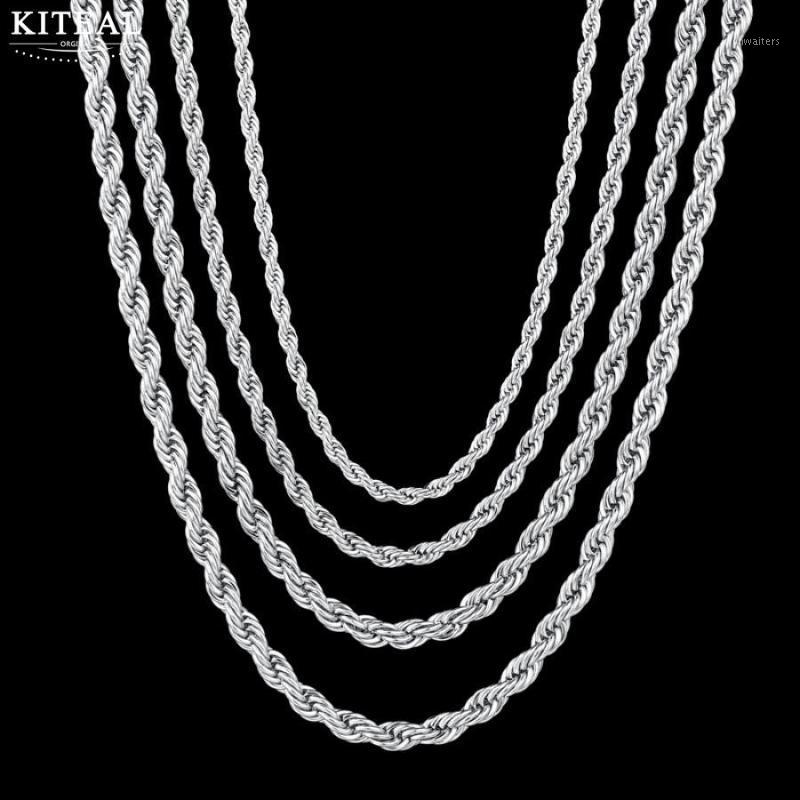 

Kiteal High Quality Gold Plating Rope Chain Stainless Steel Necklace For Women Men Fashion 3mm 5mm 6mm 50cm 60cm Jewelry Gift Chains