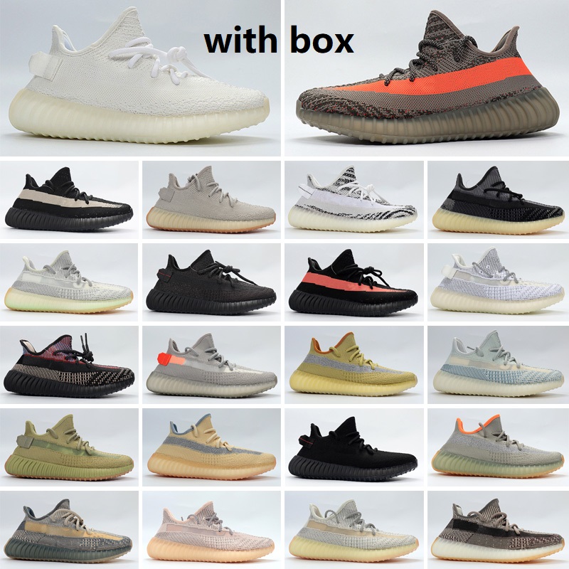 

2021 Kanye shoes Yeshaya Black Static Citrin Cloud White 3M Reflective Casual Gid Glow True Form Clay Butter Mens Women Designer