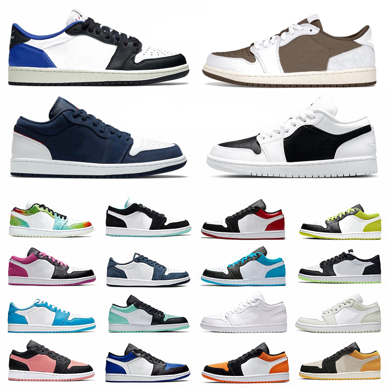 

Jumpman 1 low mens Basketball Shoes TS x Reverse Mocha Panda Laser Blue Orange Gold Washed Chicago 1s Court Purple Smoke Grey men women trainers sports sneakers 36-46, Color#26