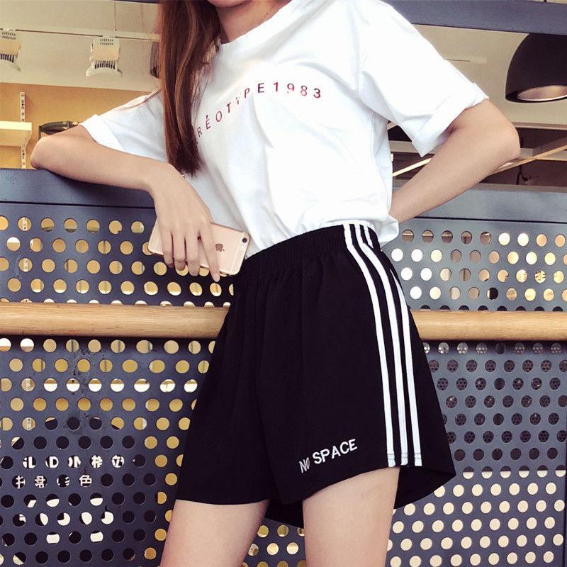 

Women' Shorts Women Summer Thin Sports Female Three-point Running Ultra Sportswear, Two vertical lines