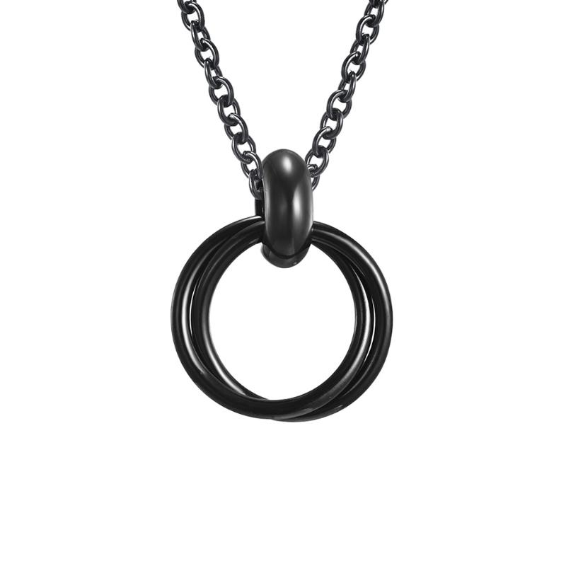 

Pendant Necklaces Simple Double Necklace For Men Trendy Women Couple Jewelry Literary Japanese Vintage Silver Color Birthday Gift