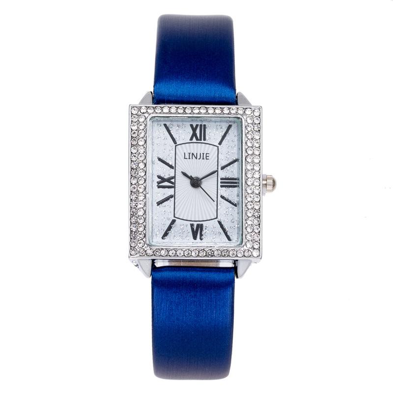 

Wristwatches Fashion Ladies Quartz Watch Crystal Square Clock Women Bracelet Watches Dress PU Band Female Roman Arabic Numerals, Style5