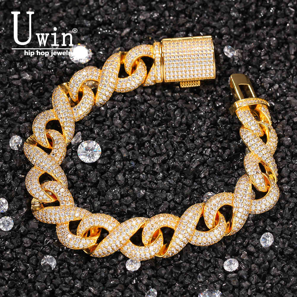 

Uwin Unlimited Cuban Chain 14mm Miami Necklace Iced Out Micro Pave Cubic Zirconia Bracelet For Women Men Fashion Jewelry X0509