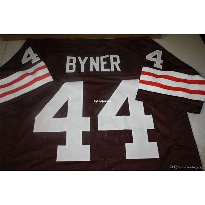 

BYNER Cheap Retro EARNEST #44 CUSTOM MITCHELL & NESS Jersey Stitching men's Football Jerseys College NCAA, Black