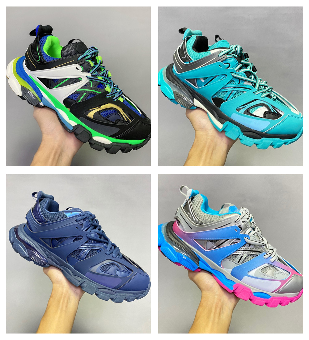 

top quality 2021 Women Mesh Nylon Printed Shoes 3M Triple S Platform Casual Luxurys Designer Men Track 3.0 Sneakers Sneaker Tess.s.Gomma 100% leather Trainers, Colour
