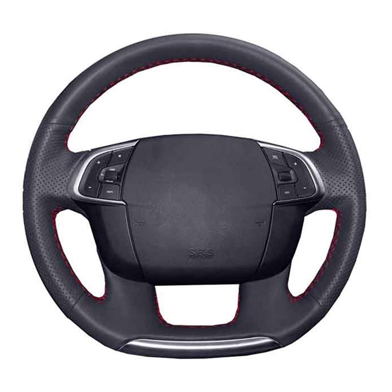 

Steering Wheel Covers Customized Original Car Cover For C4 C4L 2011-2021 DS4 Black Artificial Leather Braid