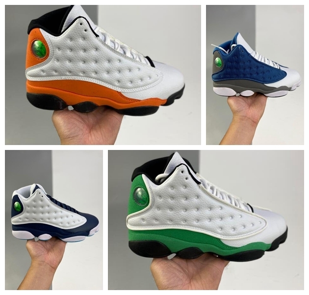 

2021 New 13j Lucky Green basketball shoes men 13 Retro Starfish Orange GS DJ3003-108 shoes Size 40-46