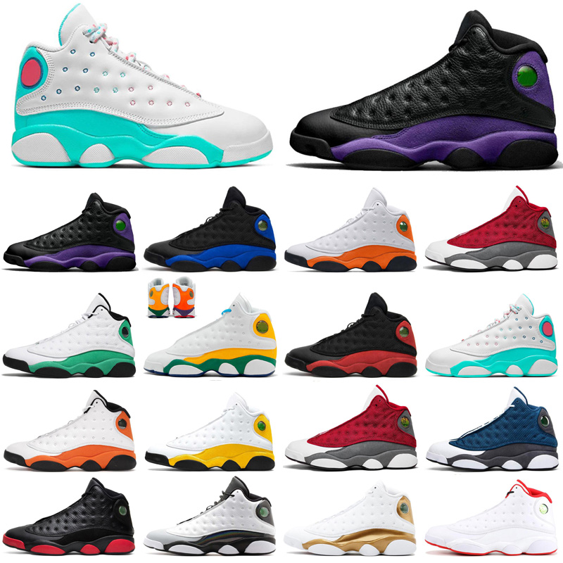 

Men basketball shoes retro 13 13s mens Soar Green Pink Black Cat Flint Obsidian Chicago man sport sneaker trainers 5.5-13, Gold glitter