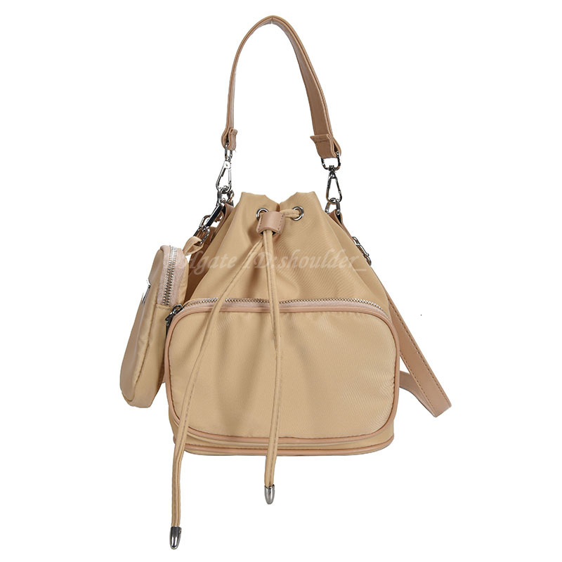

2021 Fashion Women Duet Fabric Bucket Bags Single Handle Nylon Handbags Cross Body Shoulder Waist Bag Handbag Purse Wallet Totes Triangle, Style z